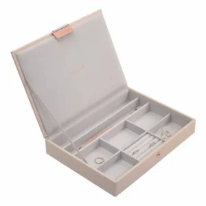 Stackers – Classic box – Blush-grey velvet – Top