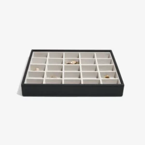 Stackers – Classic box – Black-grey velvet – 25